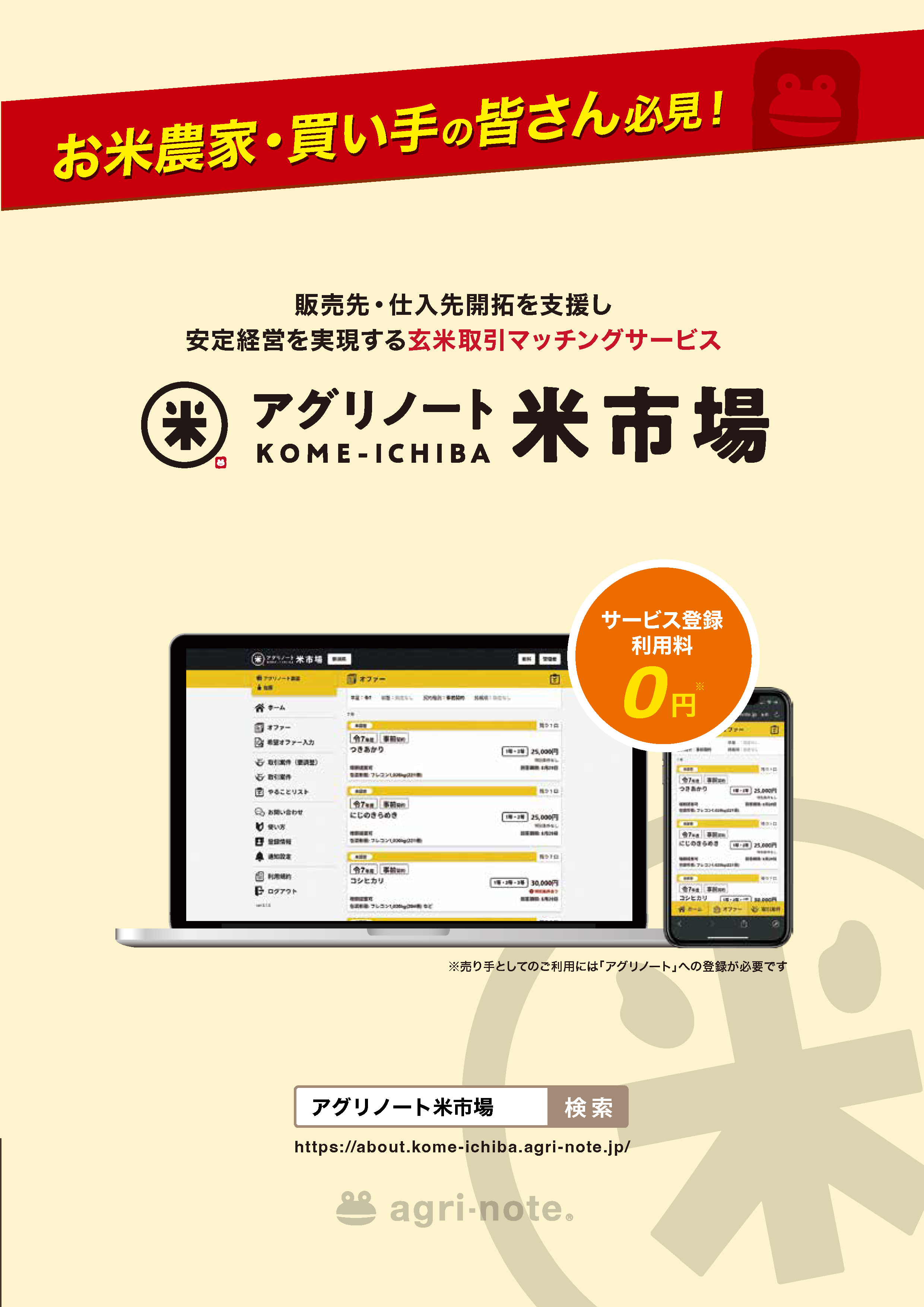 アグリノート米市場